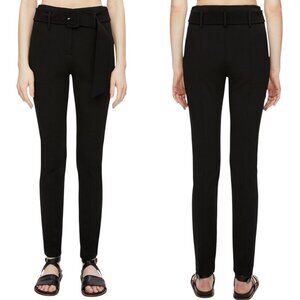 Theory - Women’s Belted Cigarette ‘Camogie’ Pant, Slim-Fit, Career, Black Size 4